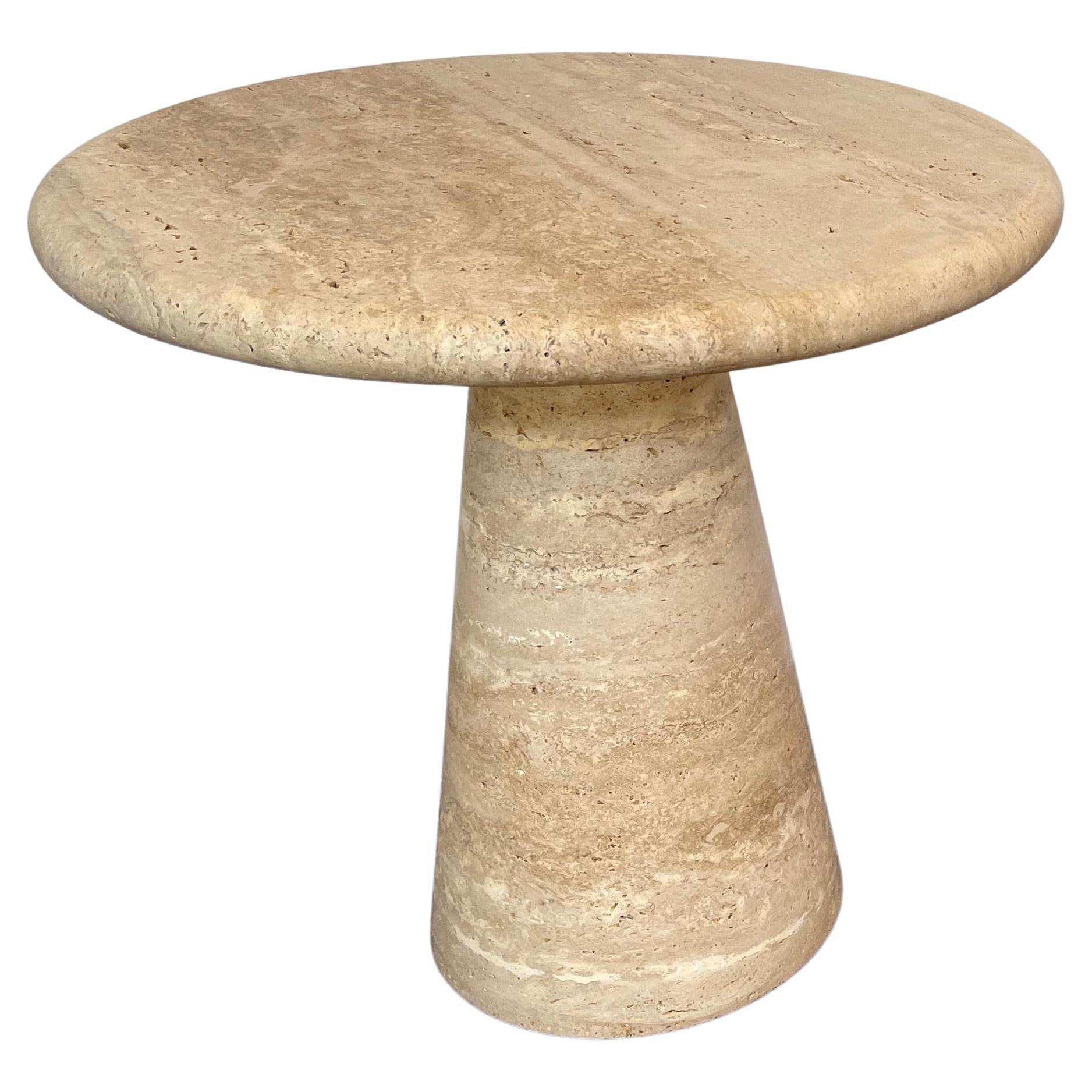 Mid-Century Travertine Table, Italy, 1980s For Sale