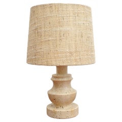 Mid-Century Travertine Table Lamp (1960s)