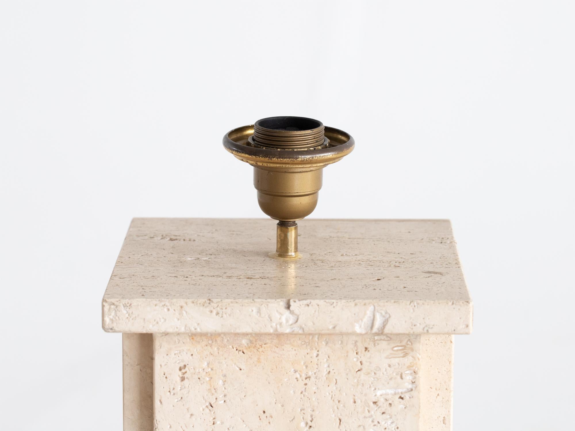 Mid-Century Modern Mid Century Travertine Table Lamp For Sale