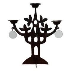 Mid-Century Tree of Life Candle Holder by Bertill Vallien for Kosta Bode