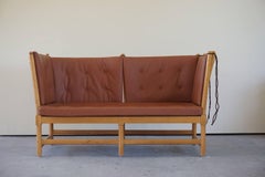 Mid Century "Tremme Sofa" in Beech by Børge Mogensen for Fritz Hansen, 1985