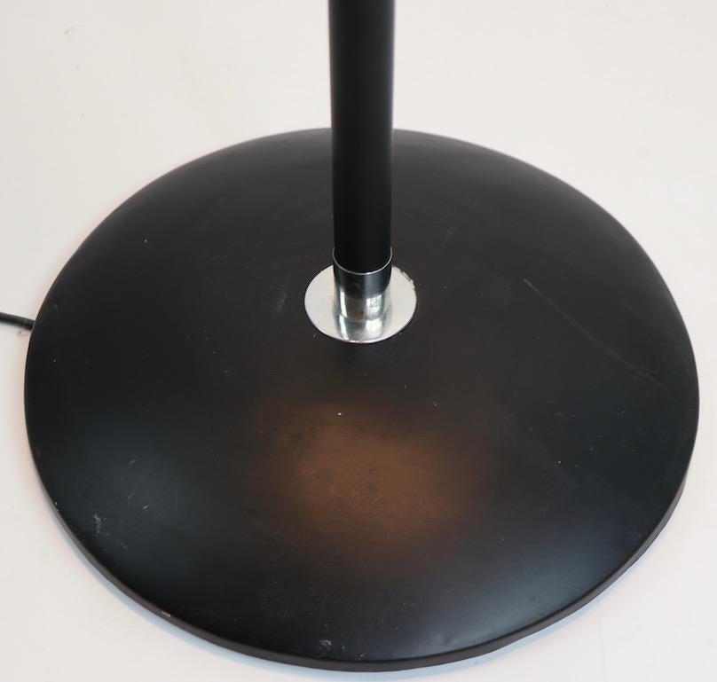 Mid  Century Tri Cone Black and Chrome Floor Lamp 3