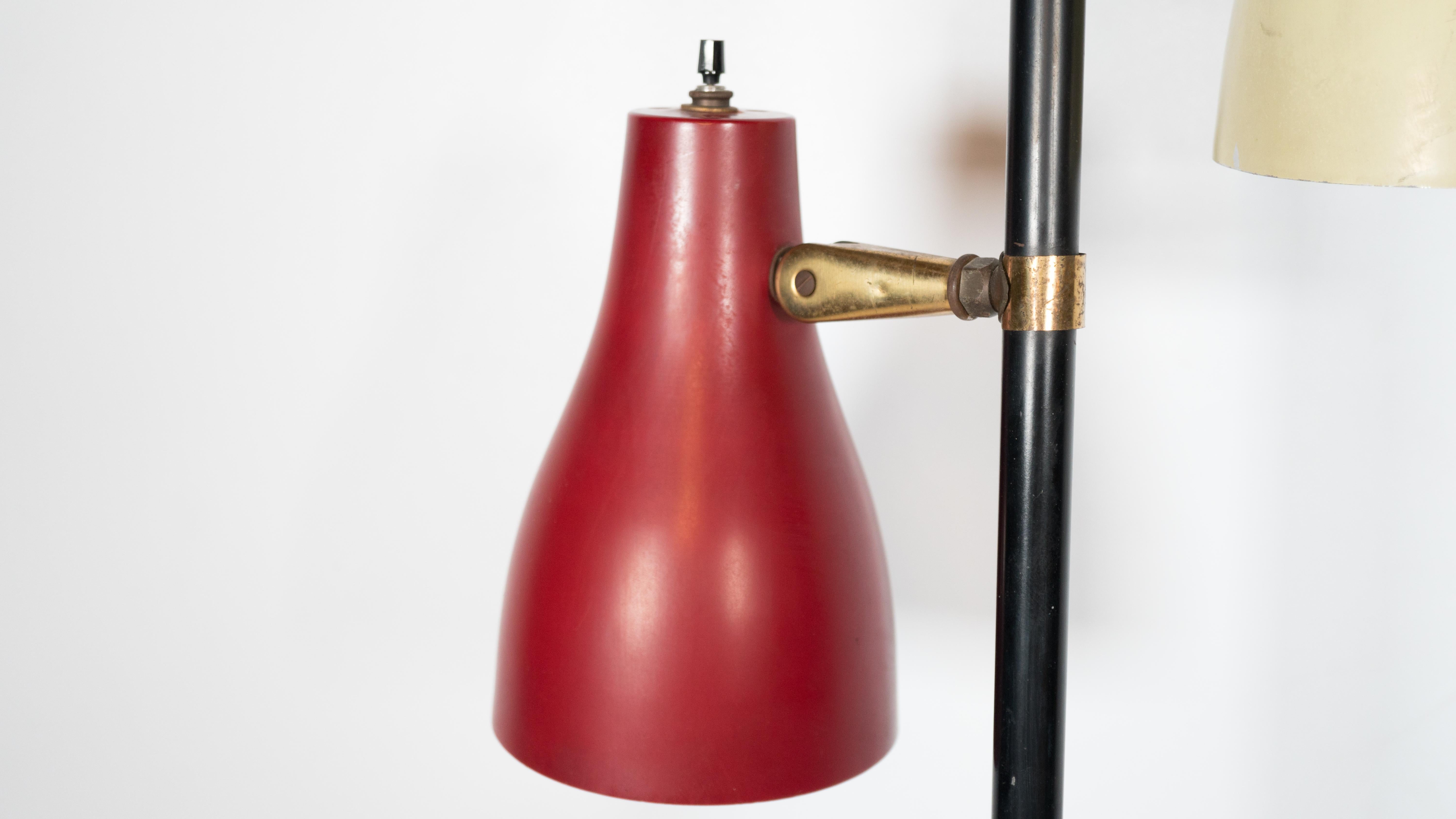 Mid-20th Century Mid-Century Tri Shade Floor Lamp by Gerald Thurston For Sale