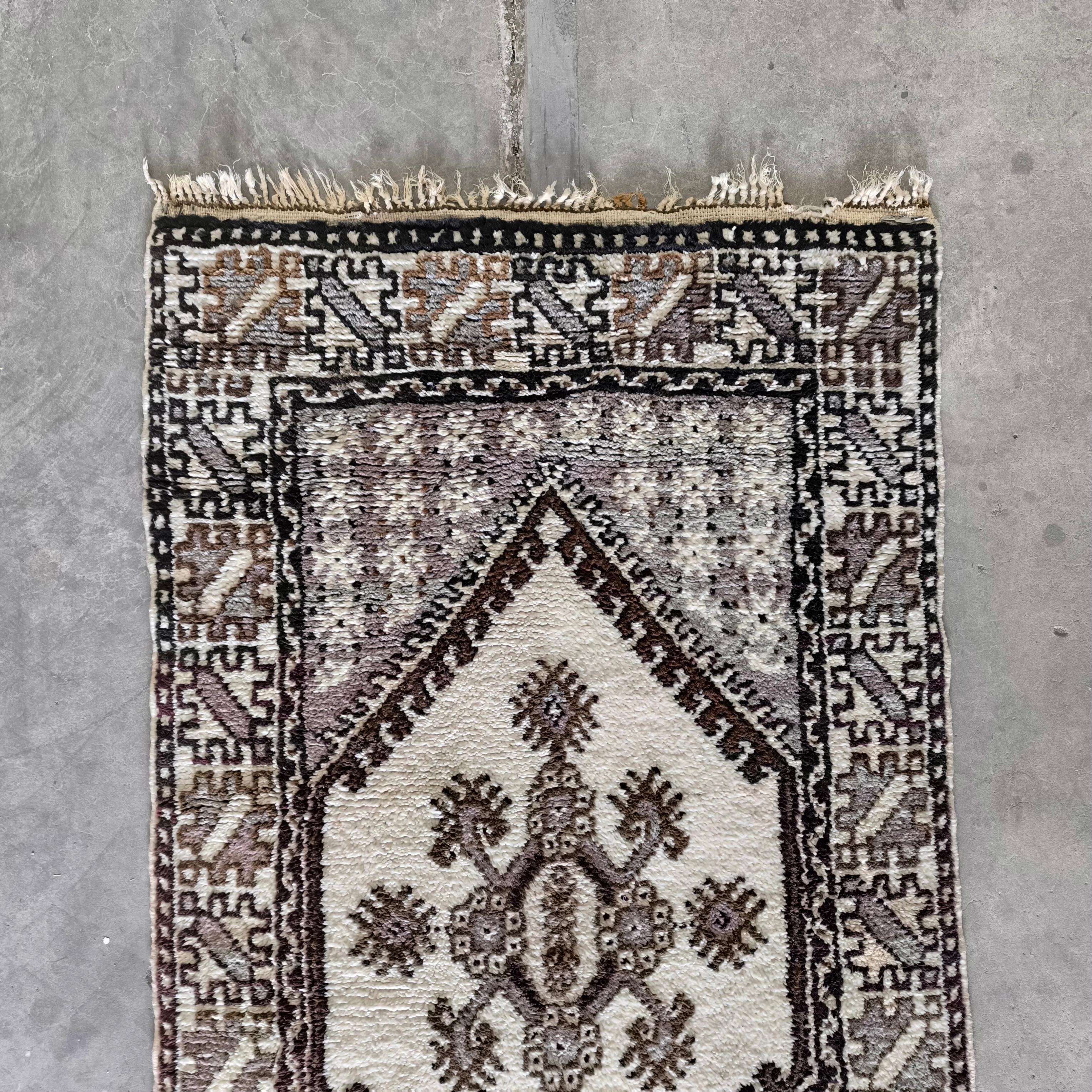 Alfombra tribal marroquí de mediados de siglo - Lana anudada a mano, diseño geométrico en Bueno estado para la venta en Bochum, NRW