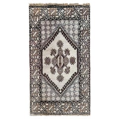 Tappeto Tribale Marocchino di metà secolo - Lana annodata a mano, design geometrico