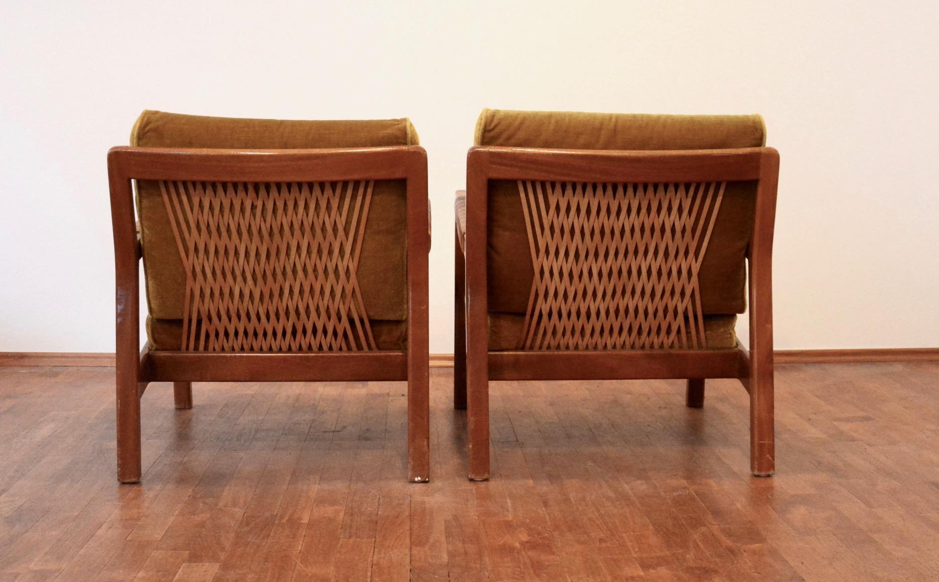 Midcentury Trienna Lounge Chairs by Carl Gustav Hiort af Ornäs, Finland, 1960s In Good Condition In Dusseldorf, DE