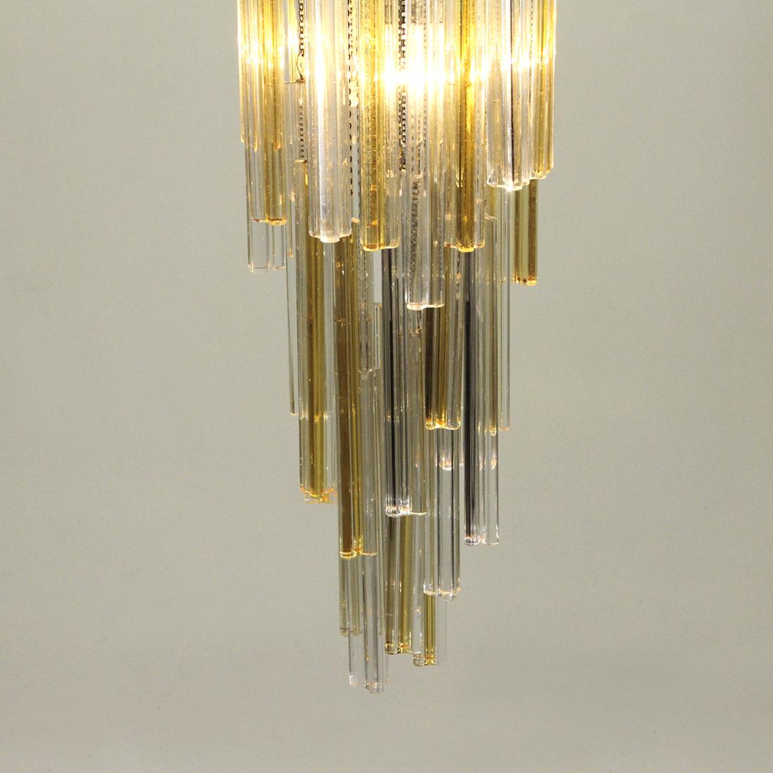 Italian Midcentury Trilobi Pendant Lamp by Venini, 1960s
