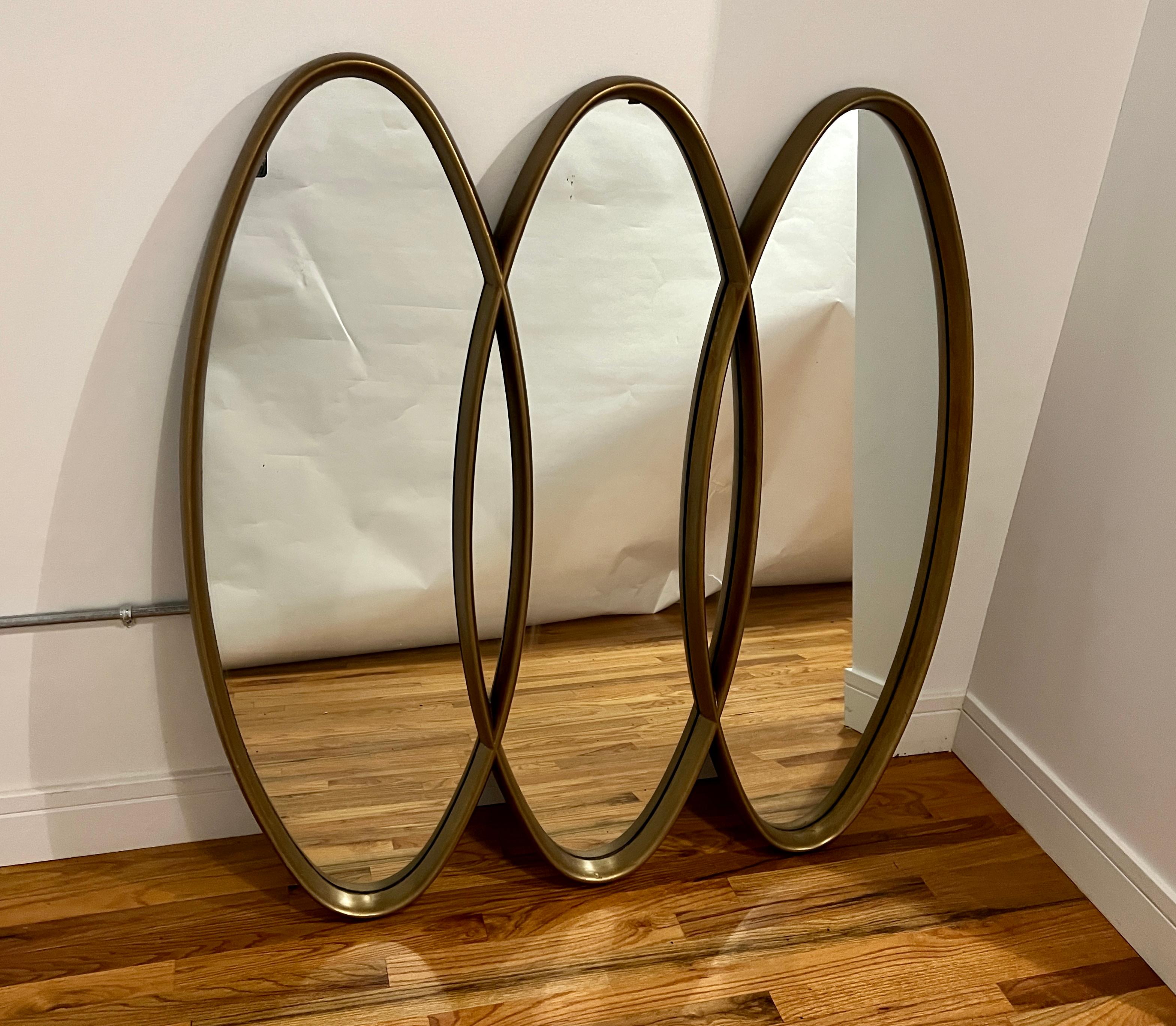 3 ring gold mirror
