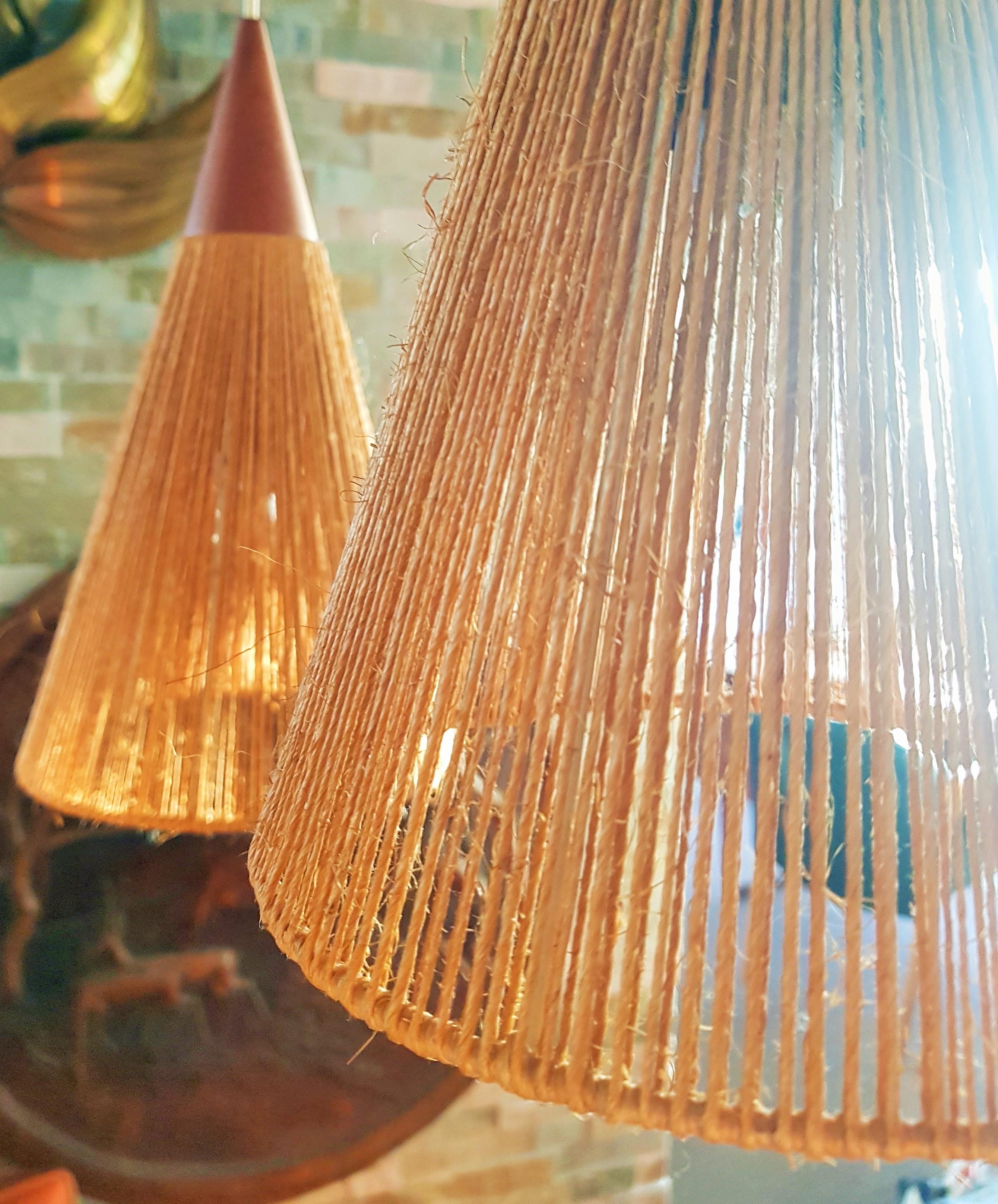 Lampe à triple abat-jour en teck du milieu du siècle dernier de Ib Fabiansen pour Fog & Mrup, années 1960, Danemark en vente 3