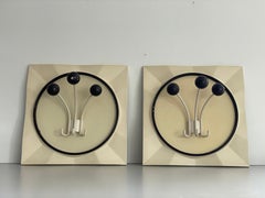 Mid-Century Triple Square Design Pair of Clothes Rack, 1960s, Italy