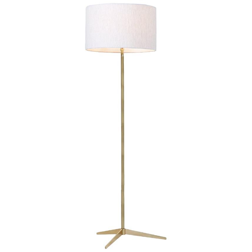 Midcentury Tripod Brass Floor Lamp by Laurel Light Co.