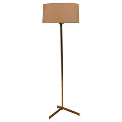 Mid Century Tripod Brass Floor Lamp