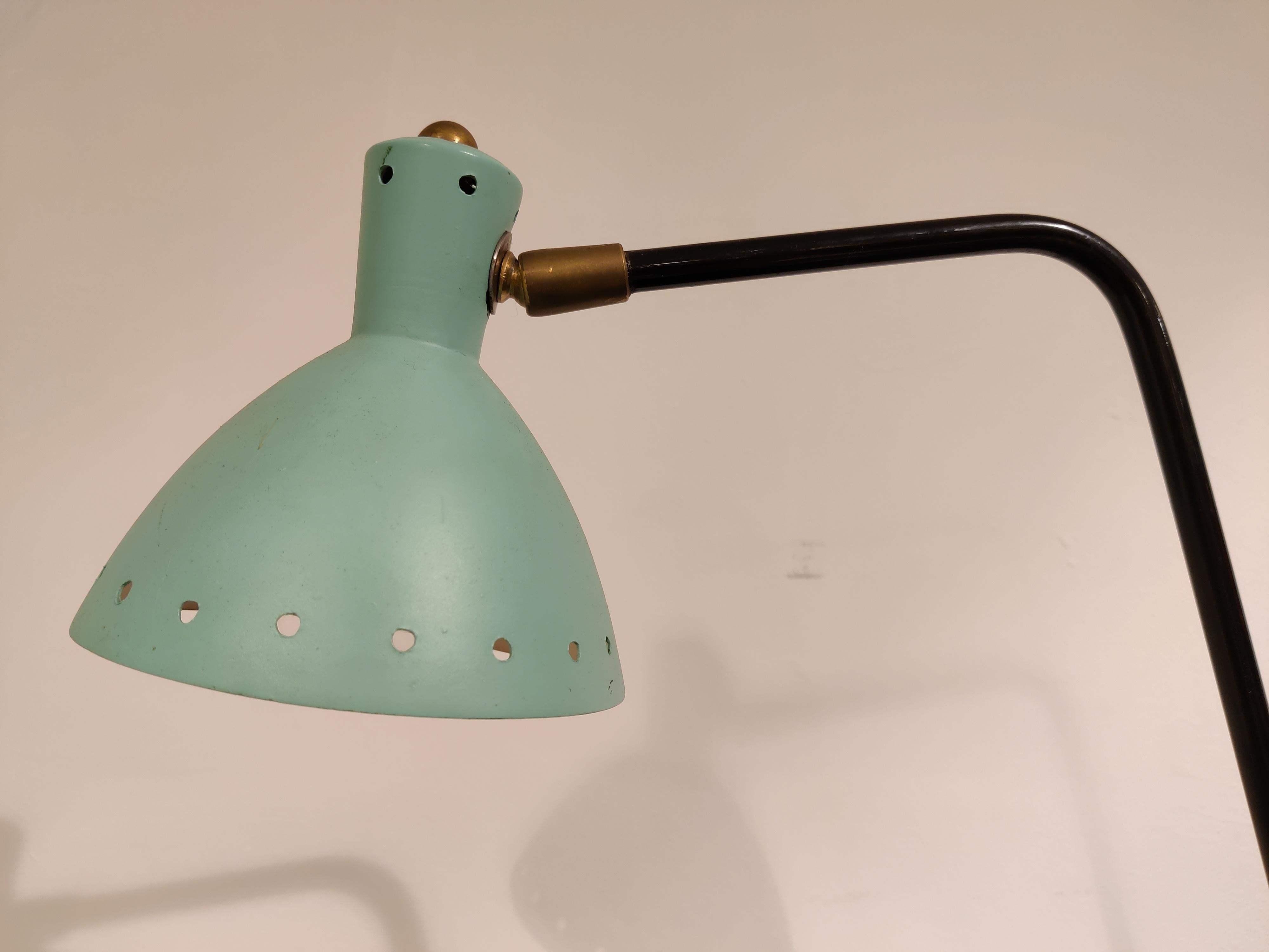 Metal Mid Century Tripod Desk Lamp, 1950s For Sale