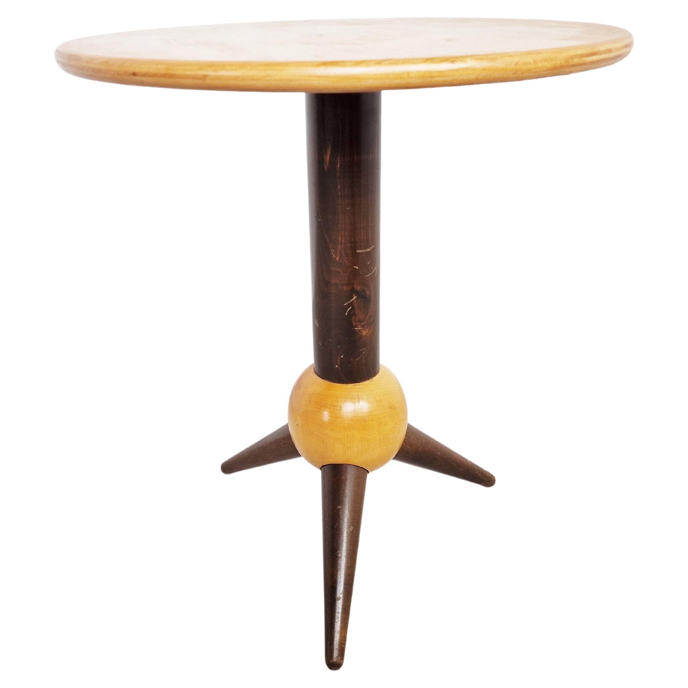 MidCentury Modern White Wicker Side Table 1950s Austria For Sale at