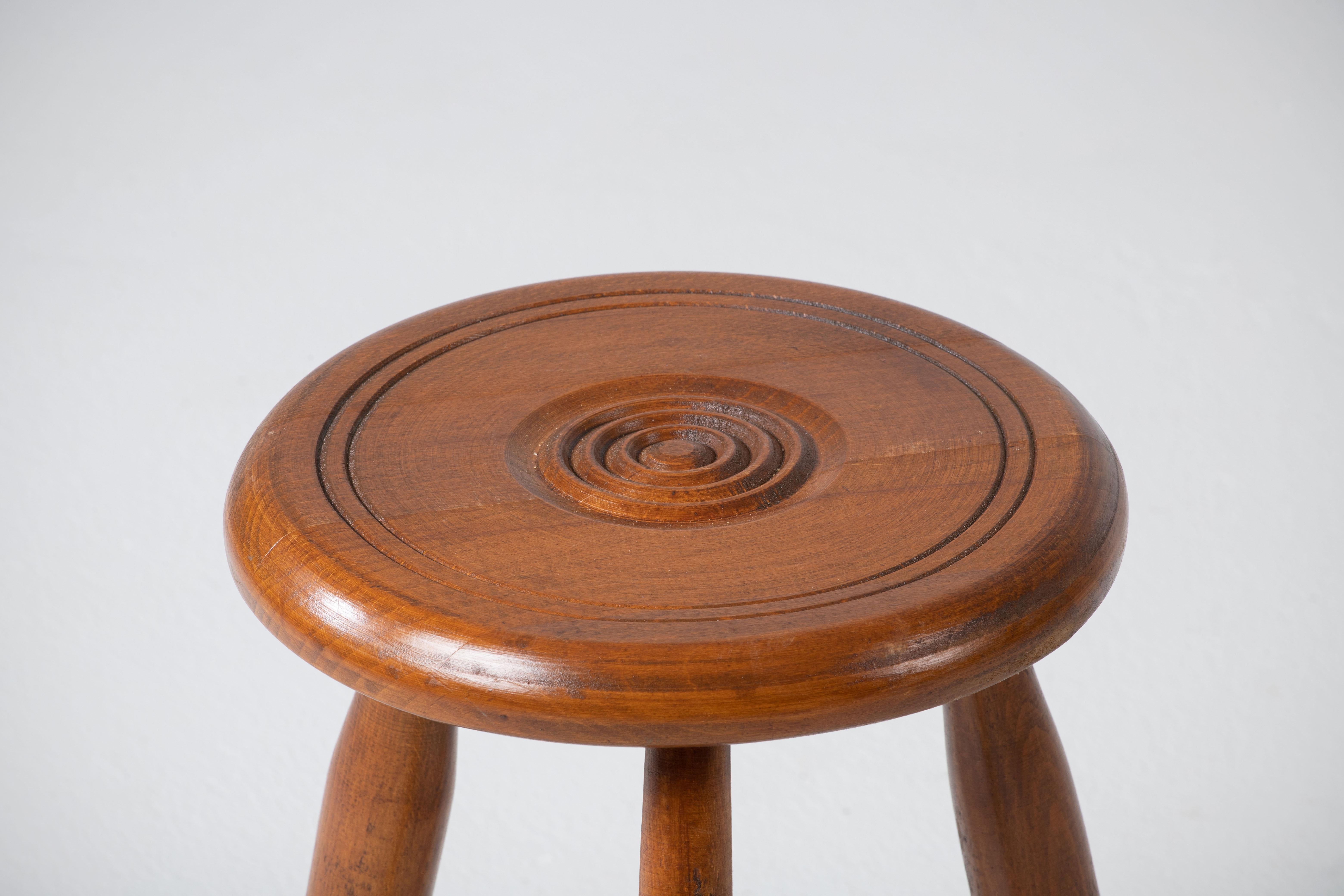 20th Century Mid-Century Tripod Stool, France For Sale