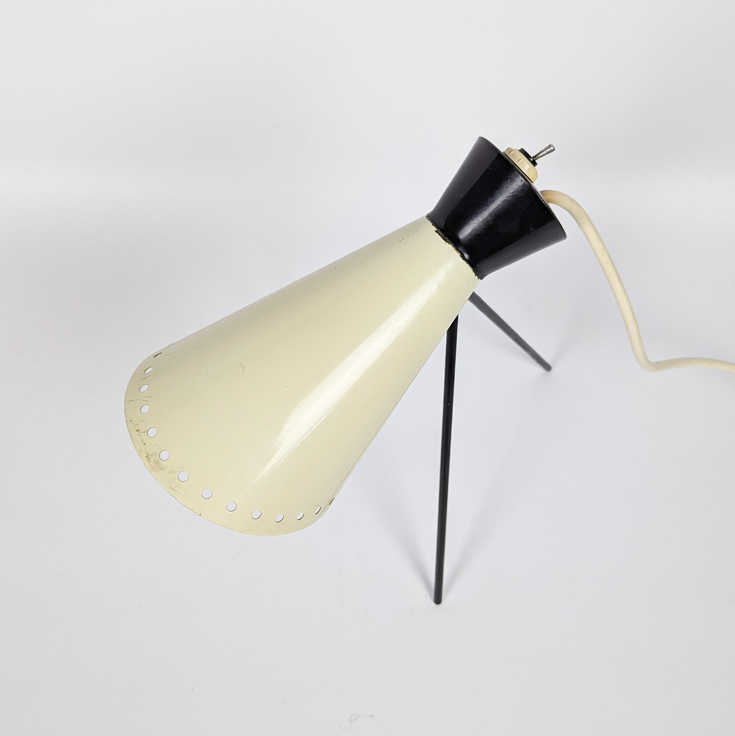 Czech Mid Century tripod table lamp by Josef Hůrka for Napako  For Sale