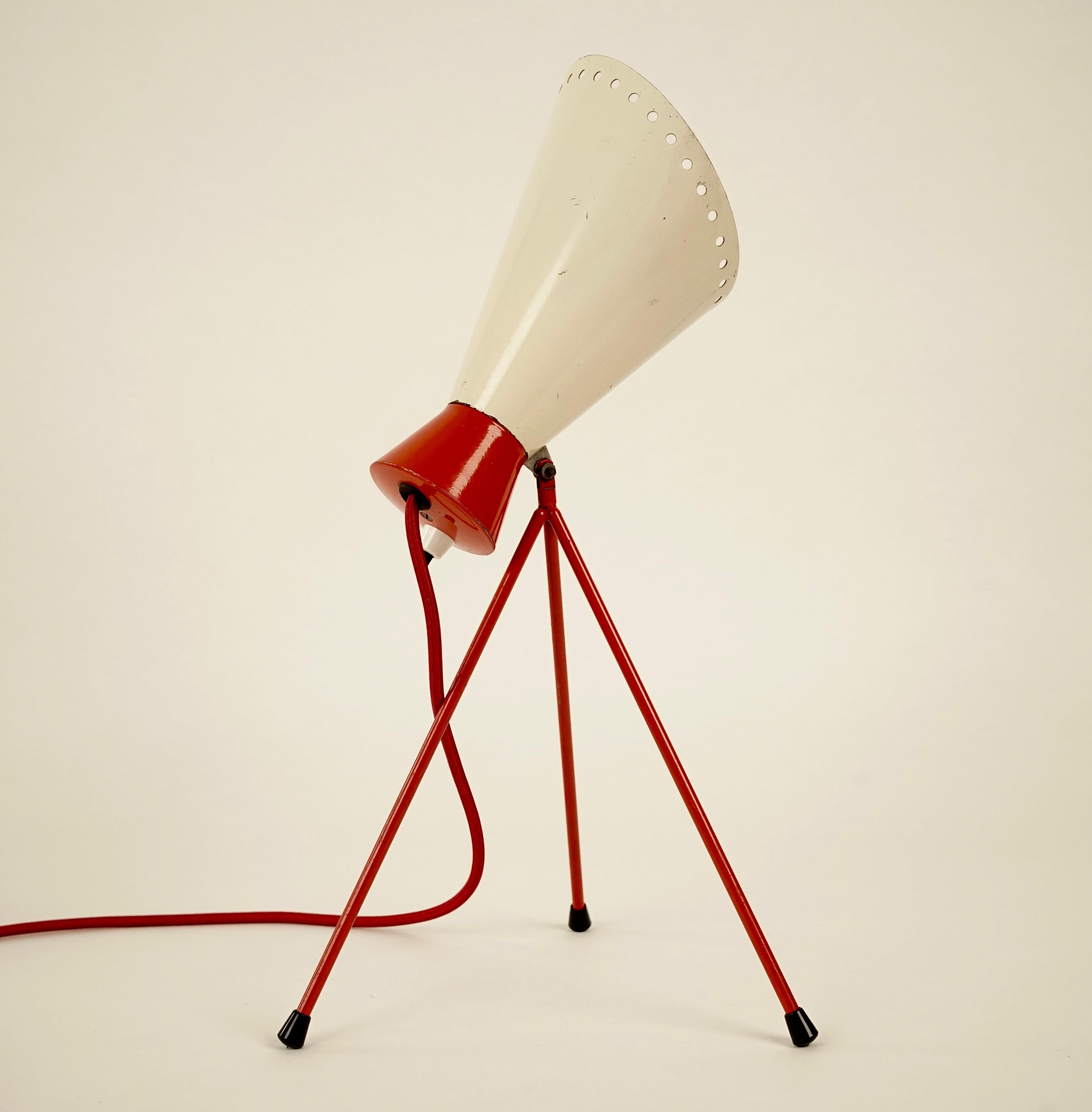 Midcentury Tripod Table Lamp from Josef Hurka In Good Condition For Sale In Vienna, Austria