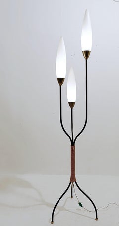 Mid-Century Tripod Three-Light Floor from Maison Lunel, 1950s