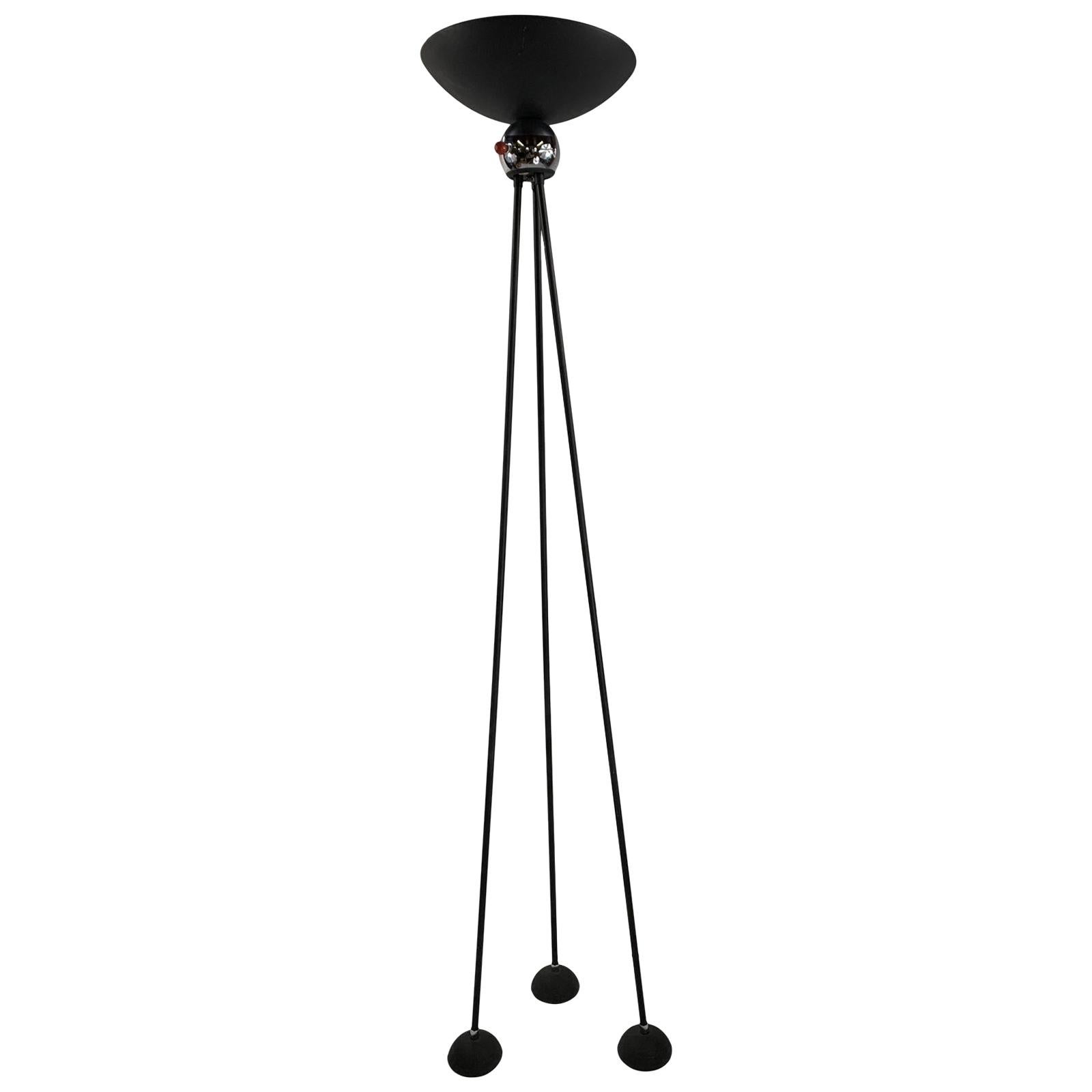 Mid-Century Tripod Torchiere Floor Lamp by "Keystone" For Sale