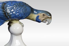 Midcentury Tropical Ceramic Blue Macaw by Royal Dux