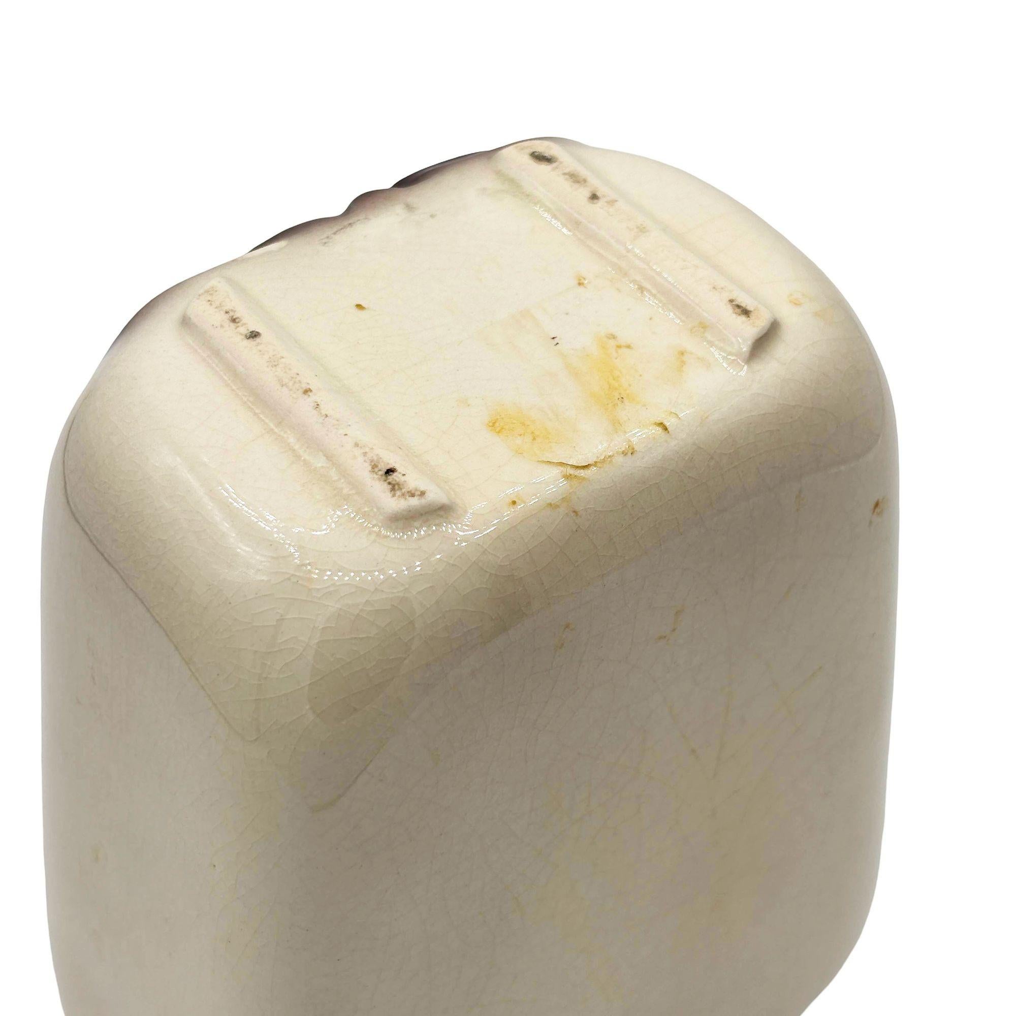 Vaso tropicale di metà secolo in ceramica con foglie di palma di Royal Copley Pottery In condizioni ottime in vendita a Van Nuys, CA