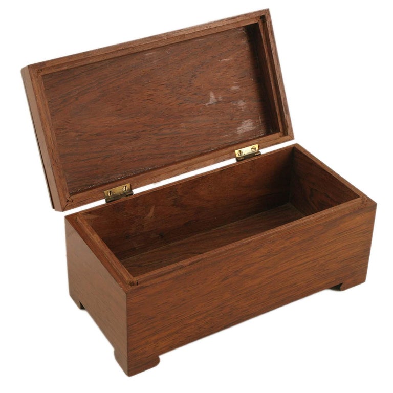 MidCentury Trunk Jewelry Box in Mahogany by Tommaso Barbi Per Bottega