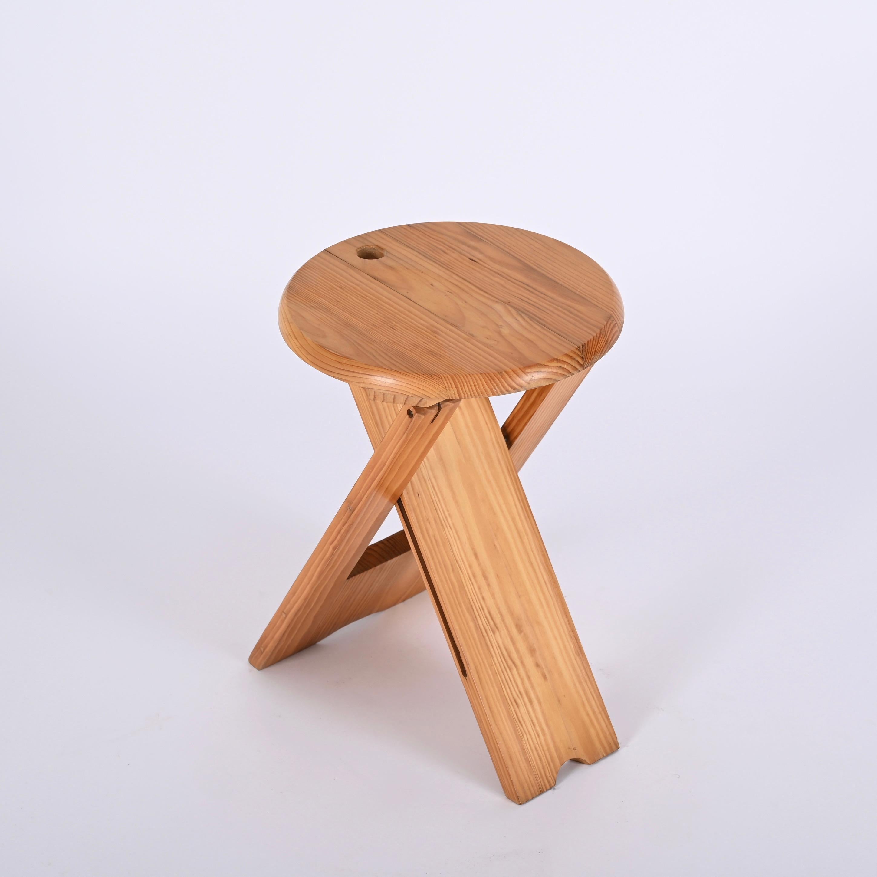 Mid-Century Ts Folding Stool by Roger Tallon for Sentou, France 1970s For Sale 3
