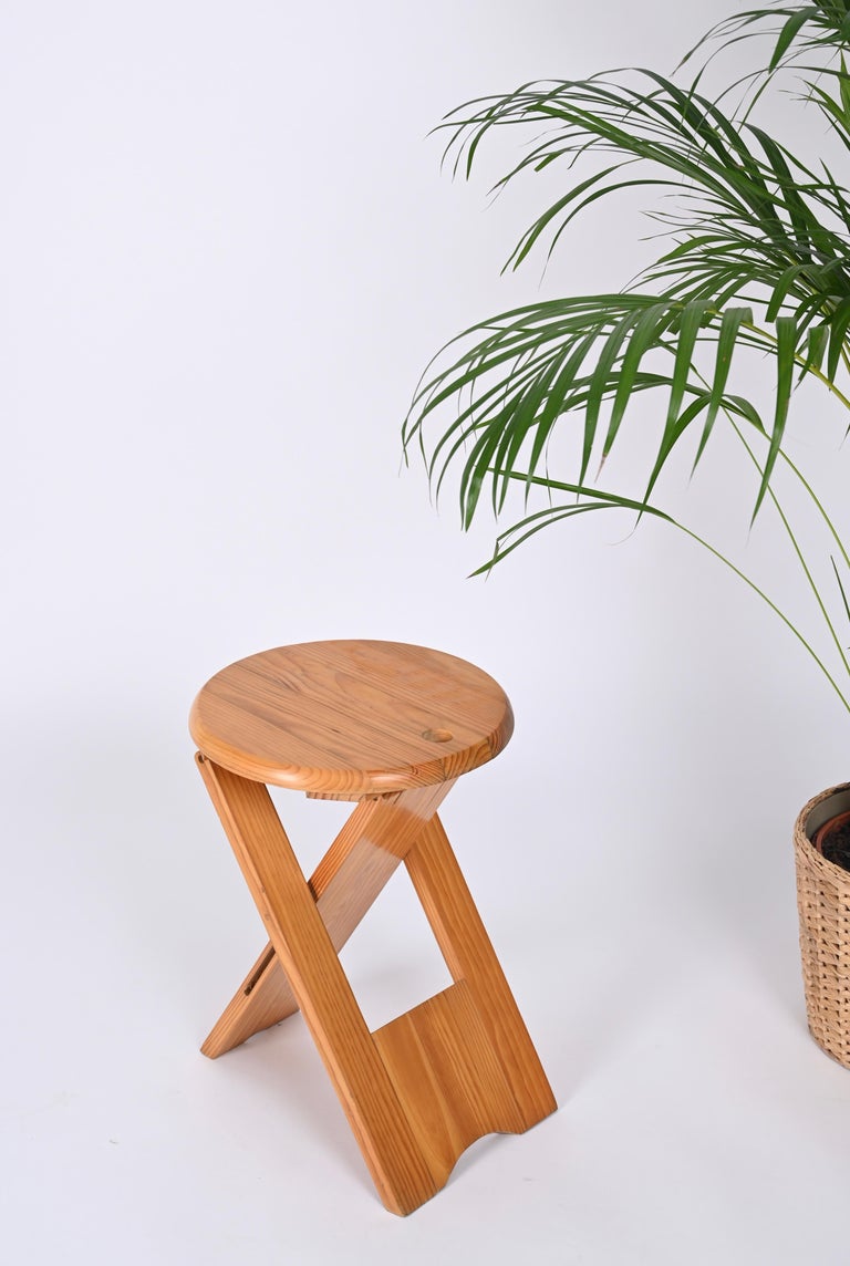 Mid-Century Ts Folding Stool by Roger Tallon for Sentou, France
