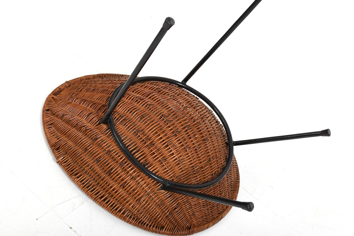 Mid Century Tube Rattan Chair 1950s For Sale 6