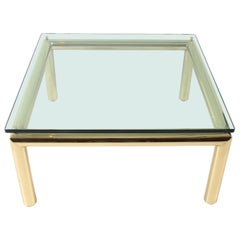 Midcentury Tubular Brass Coffee Table