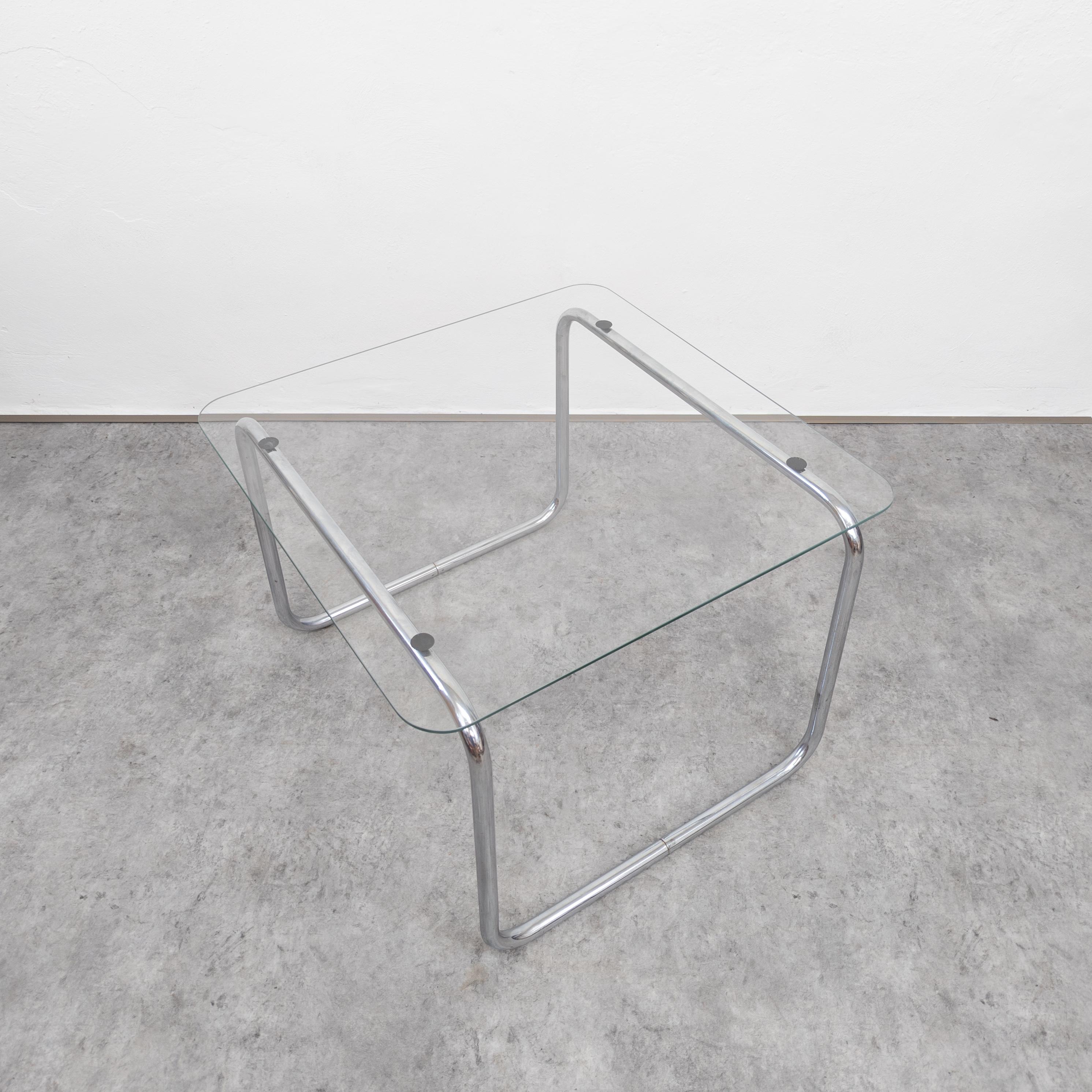 tubular chrome coffee table