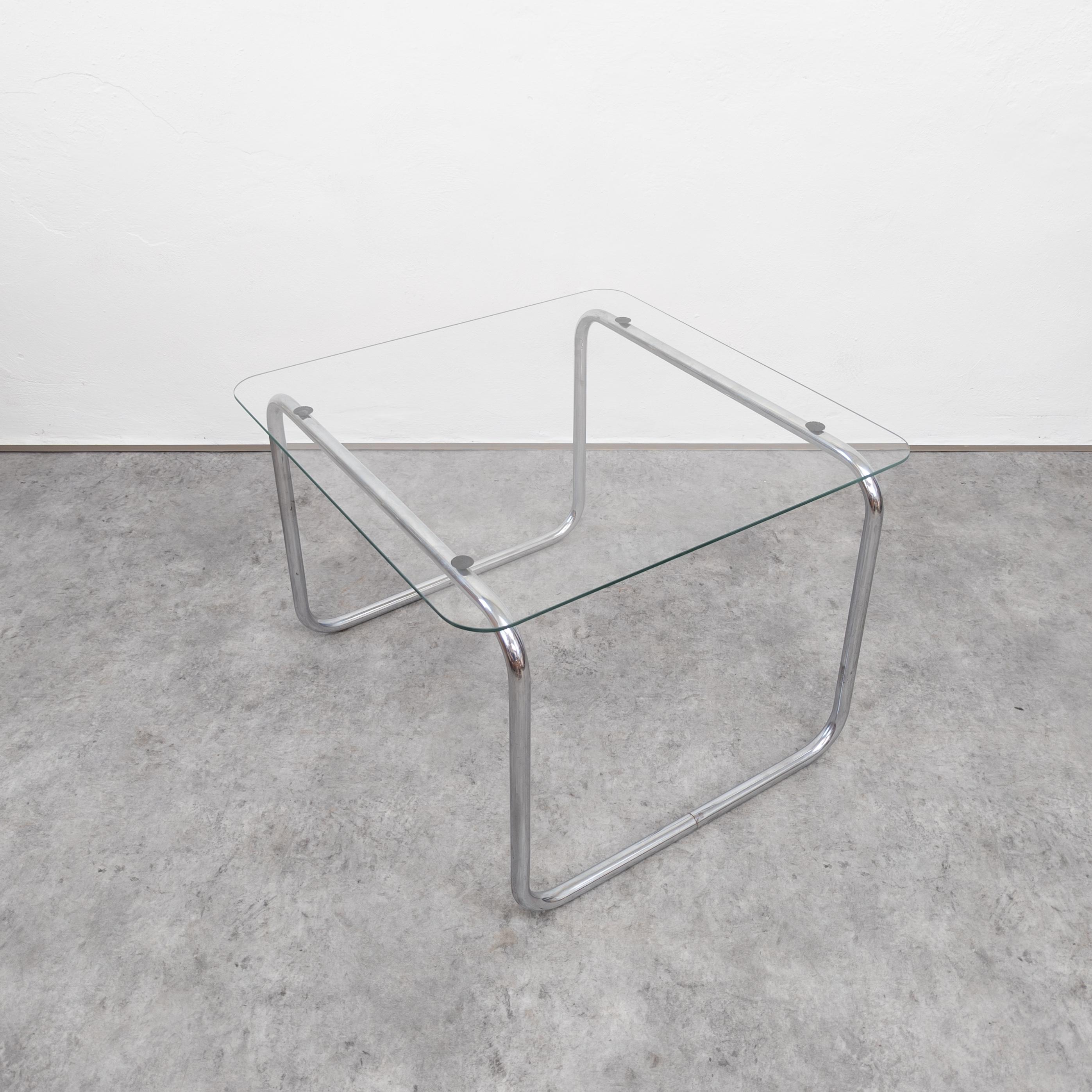 tubular chrome coffee table