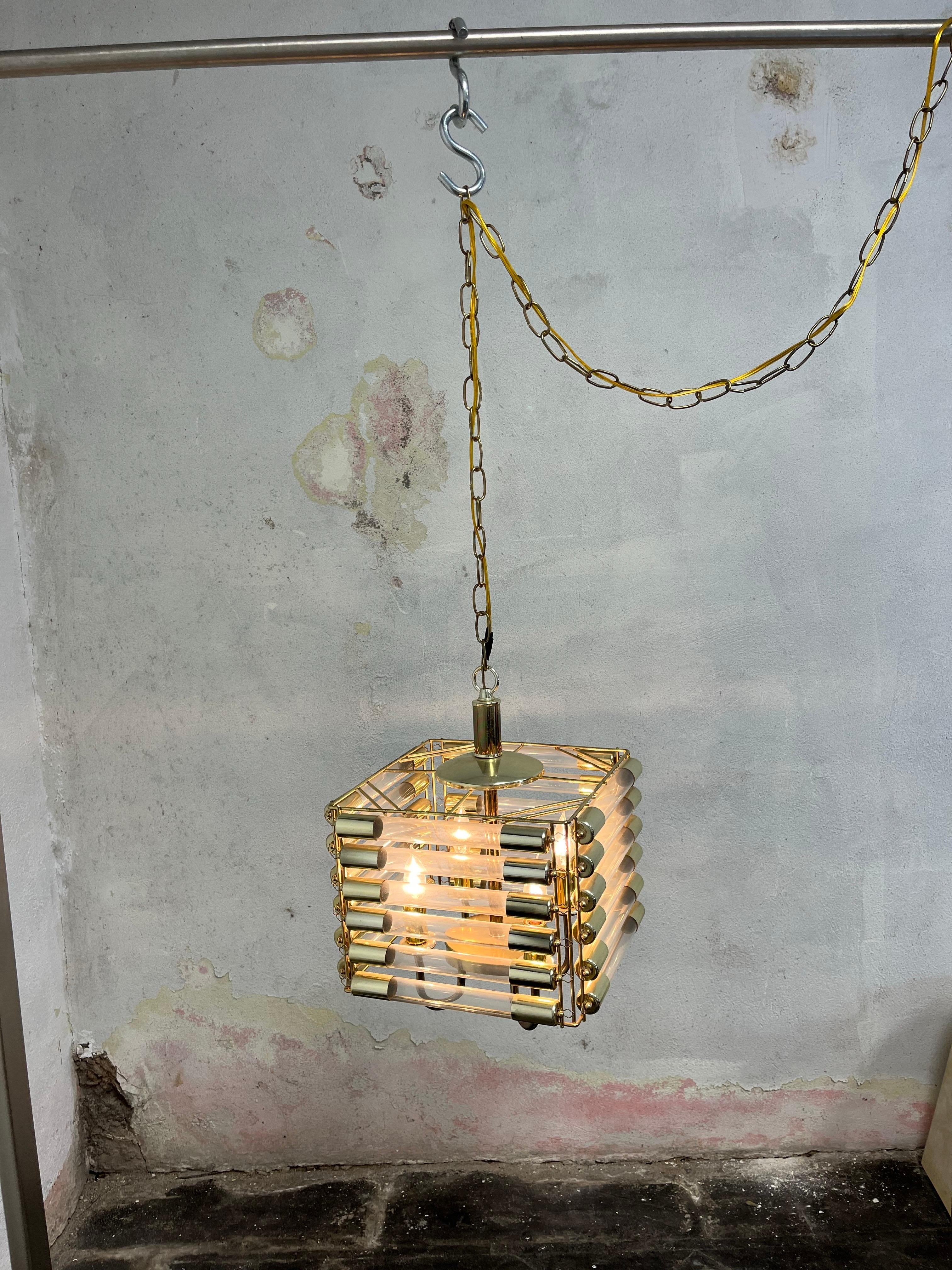 Lampada tubolare Sciolari di metà secolo in vendita 1