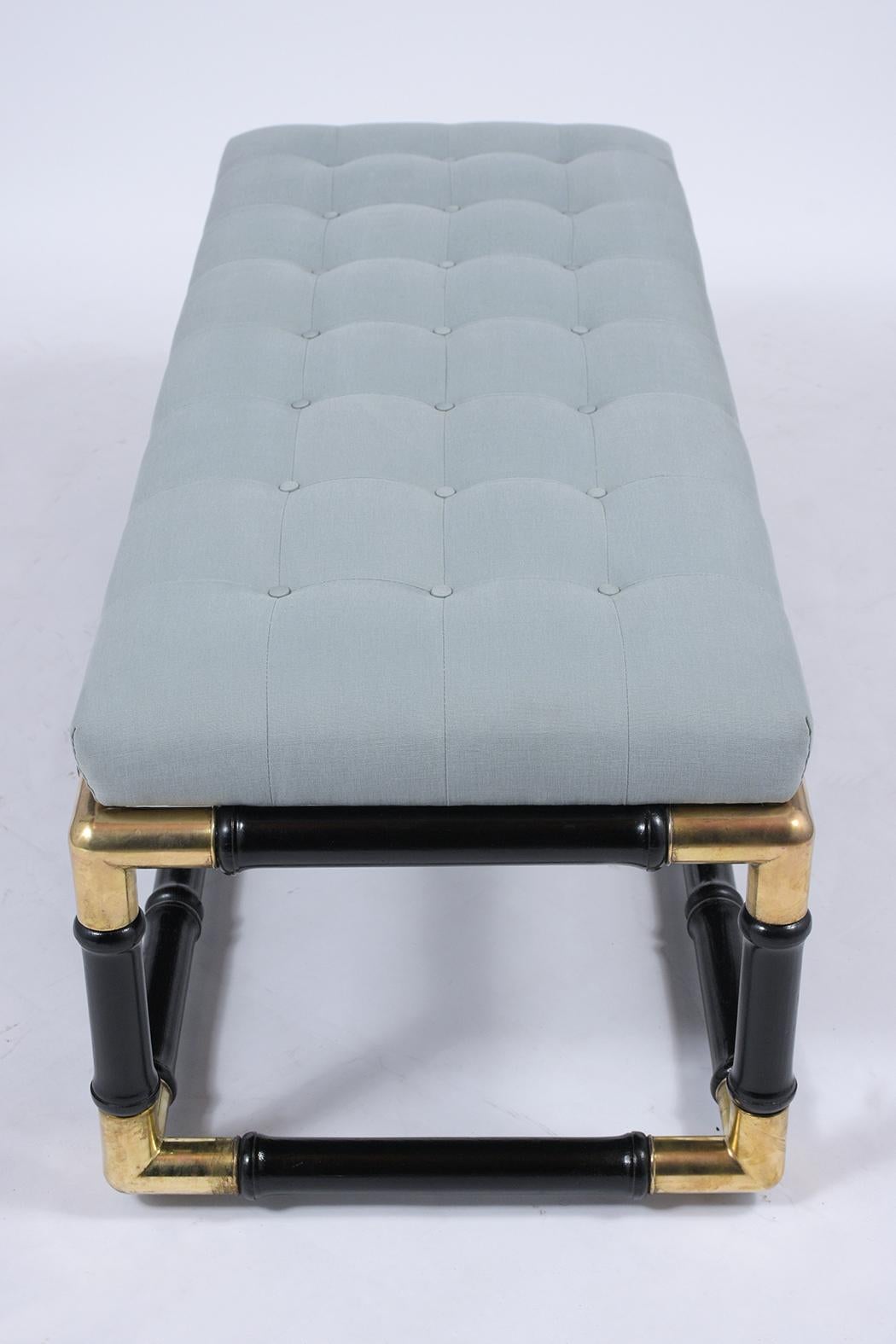 Mid-Century Tufted Bench 2