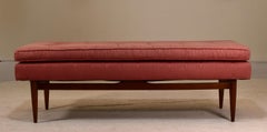 Midcentury Tufted Bench
