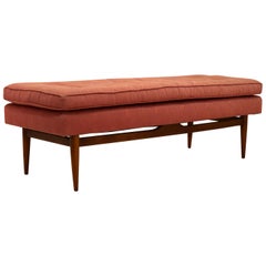 Midcentury Tufted Bench