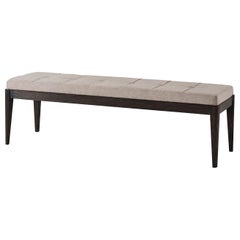 Midcentury Tufted Bench