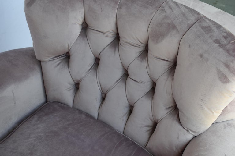 MidCentury Tufted Lounge Chair For Sale at 1stDibs