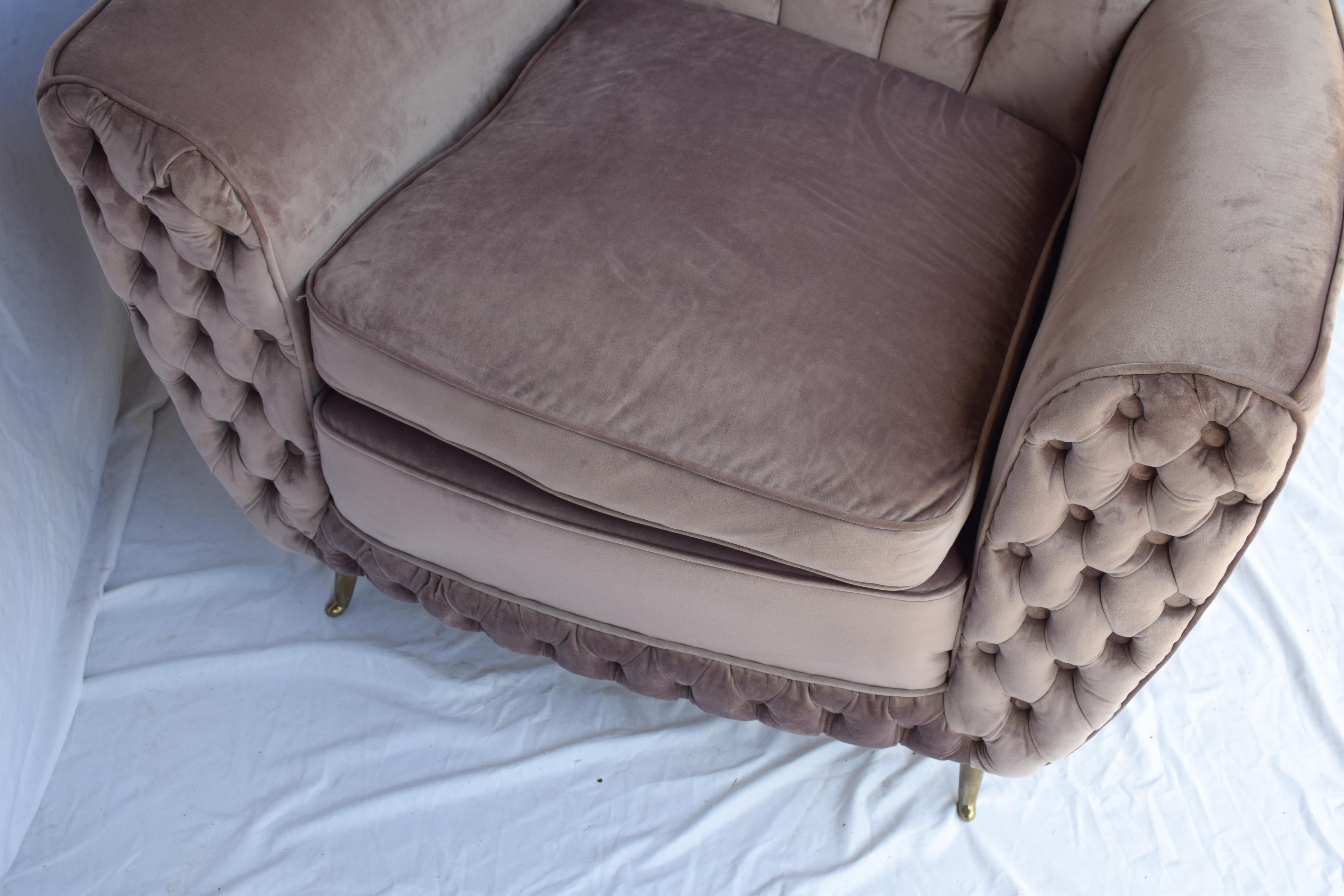 Mid-Century Tufted Lounge Chair For Sale 5