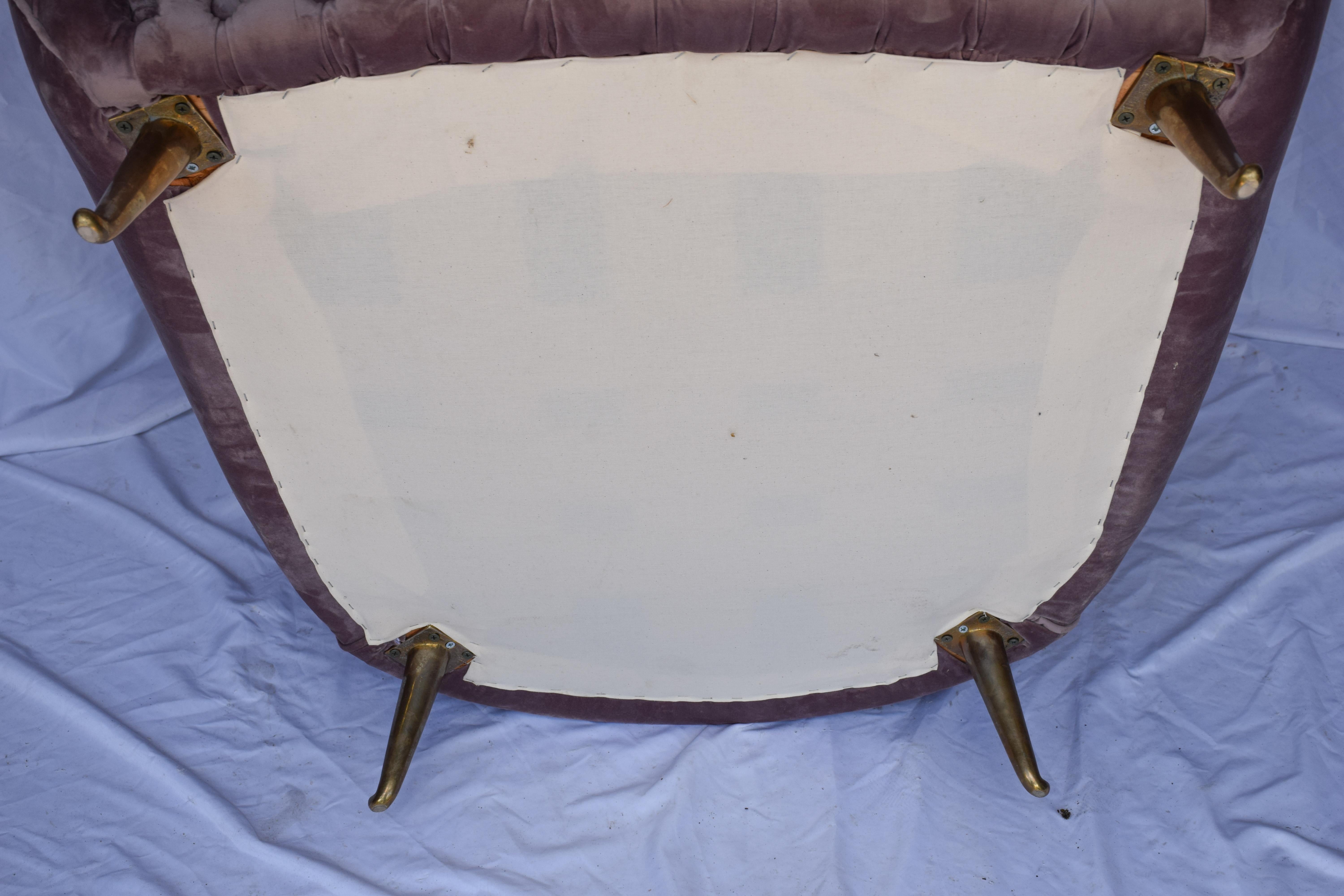 Mid-Century Tufted Lounge Chair For Sale 8