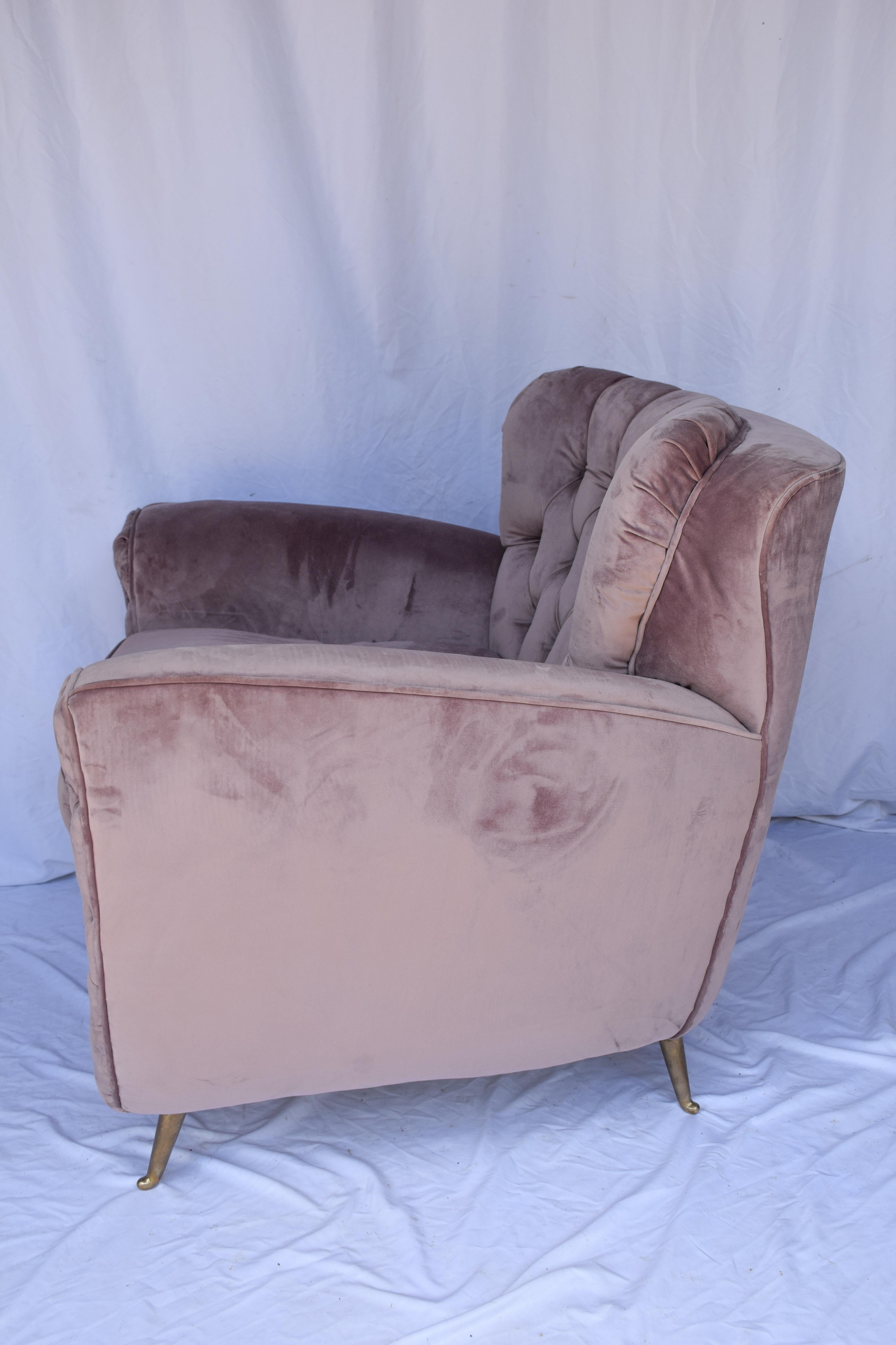 Mid-Century Tufted Lounge Chair For Sale 2