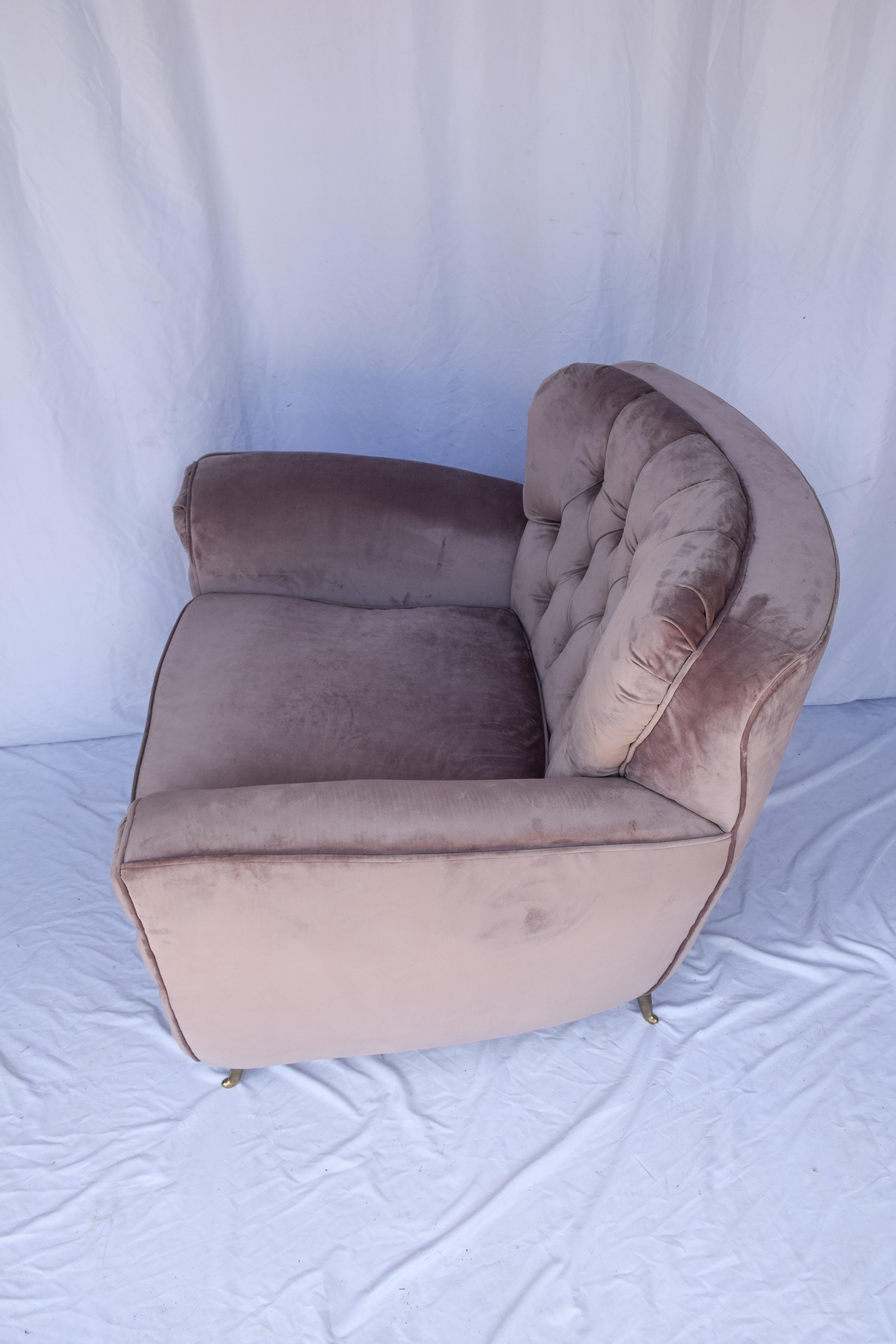 Mid-Century Tufted Lounge Chair For Sale 3