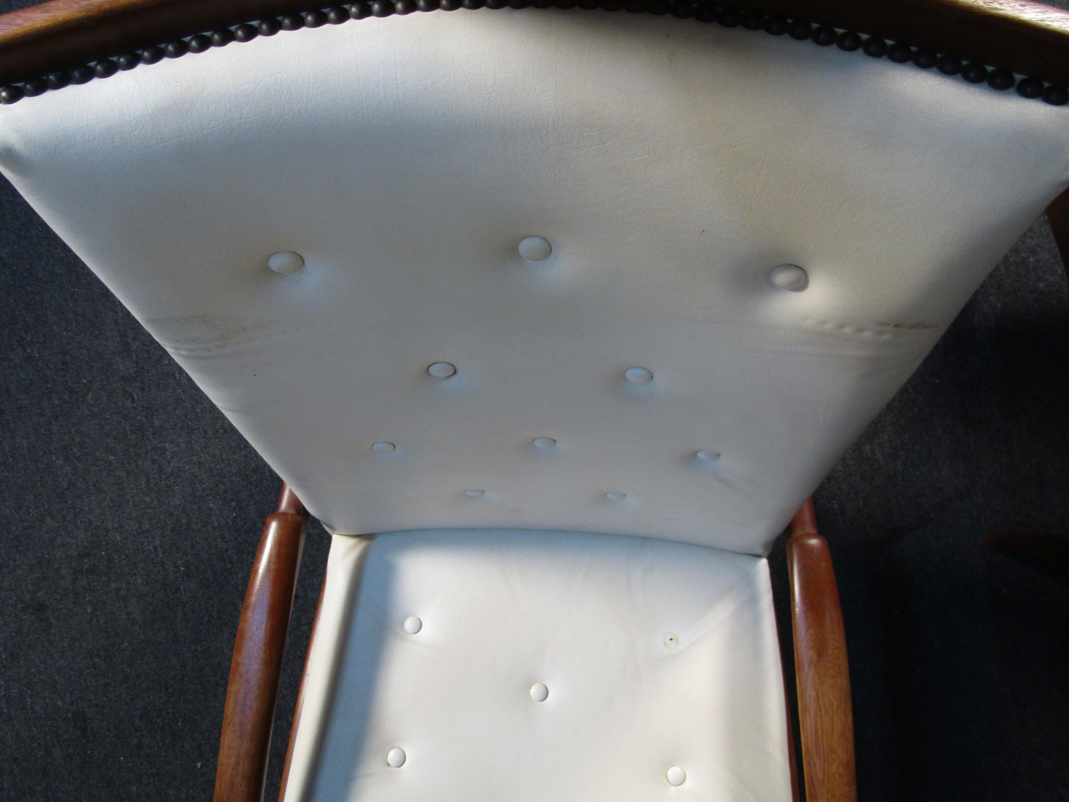 Mid-Century Tufted Lounge Chairs For Sale 4