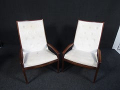 Mid-Century Tufted Lounge Chairs