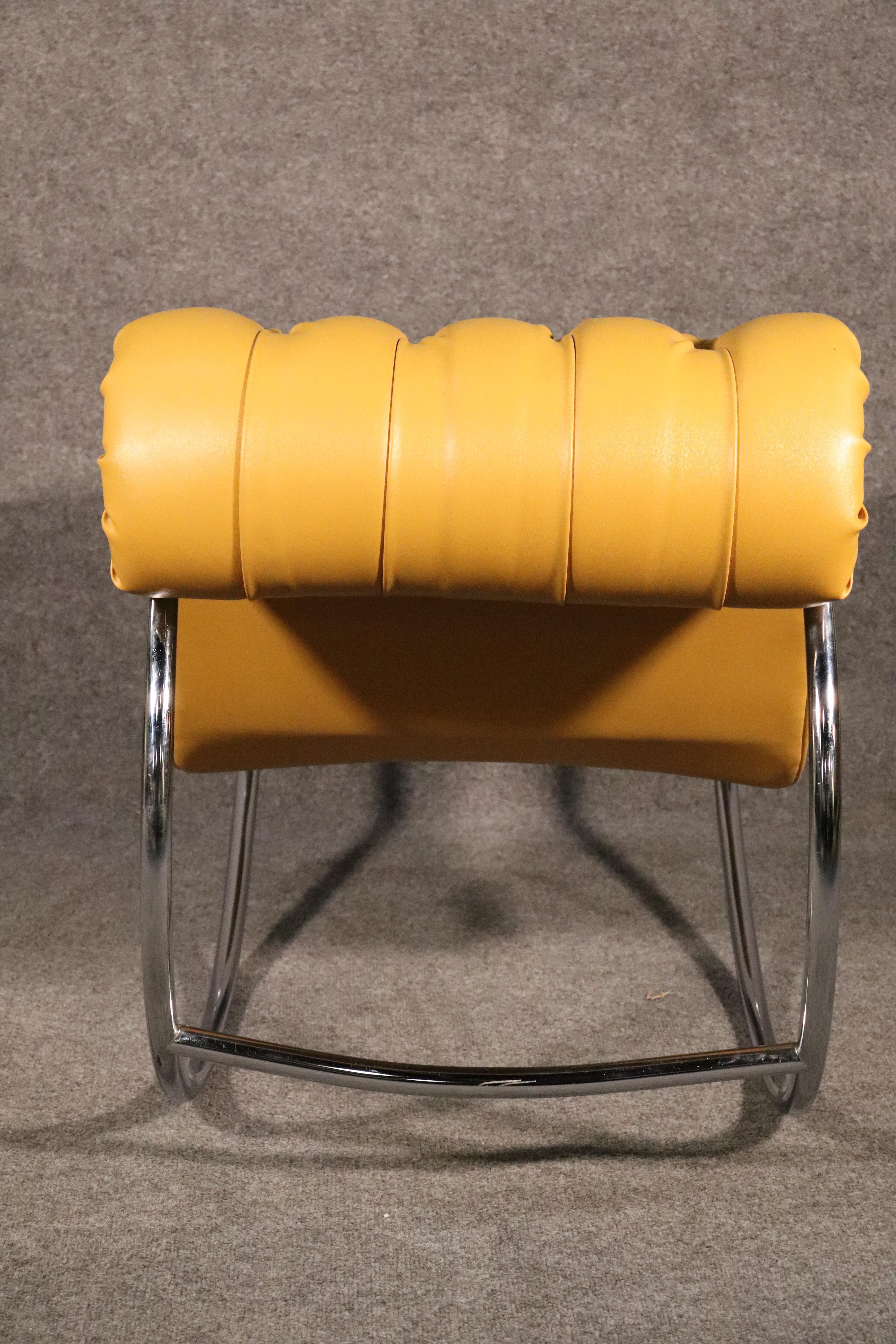 mustard rocking chair