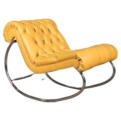 Retro Mid-Century Tufted Rocking Chair