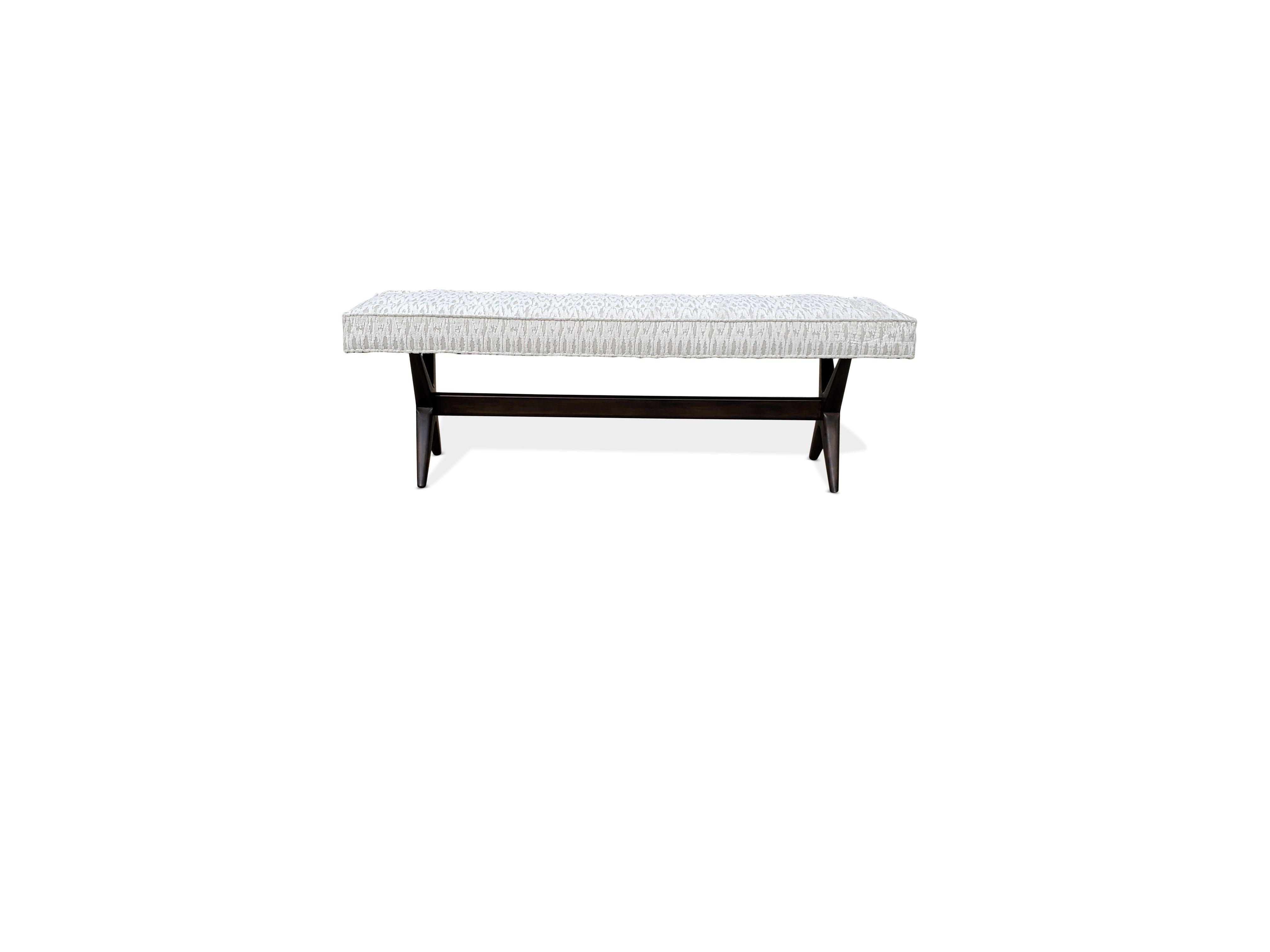 Upholstery Midcentury Tufted X Bench 