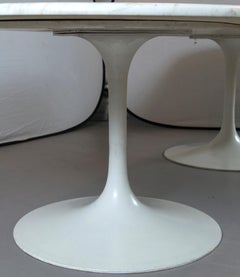 Midcentury Tulip Dining Table Bases Attributed to Saarinen with Marble Top