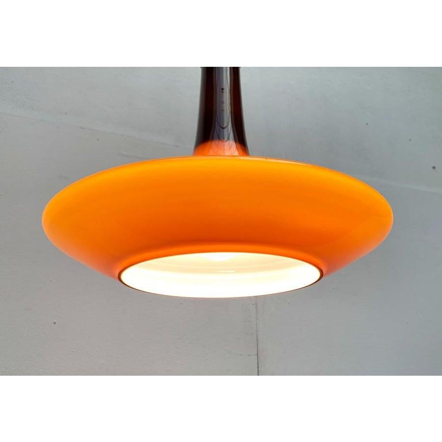 Lampada a sospensione a tulipano in vetro di Peill & Putzler, 1960 in vendita 4