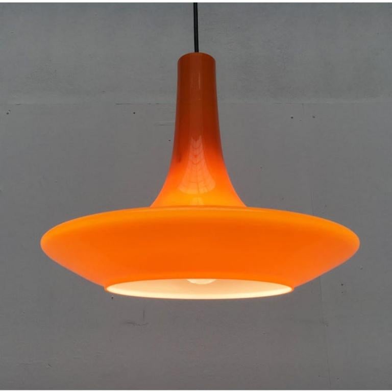Lampada a sospensione a tulipano in vetro di Peill & Putzler, 1960 in vendita 4